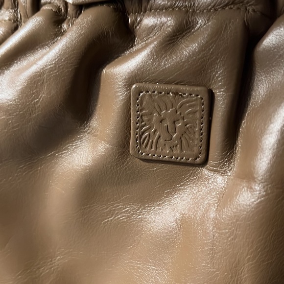 Anne Klein dark taupe clutch …. Hinged - Picture 3 of 3